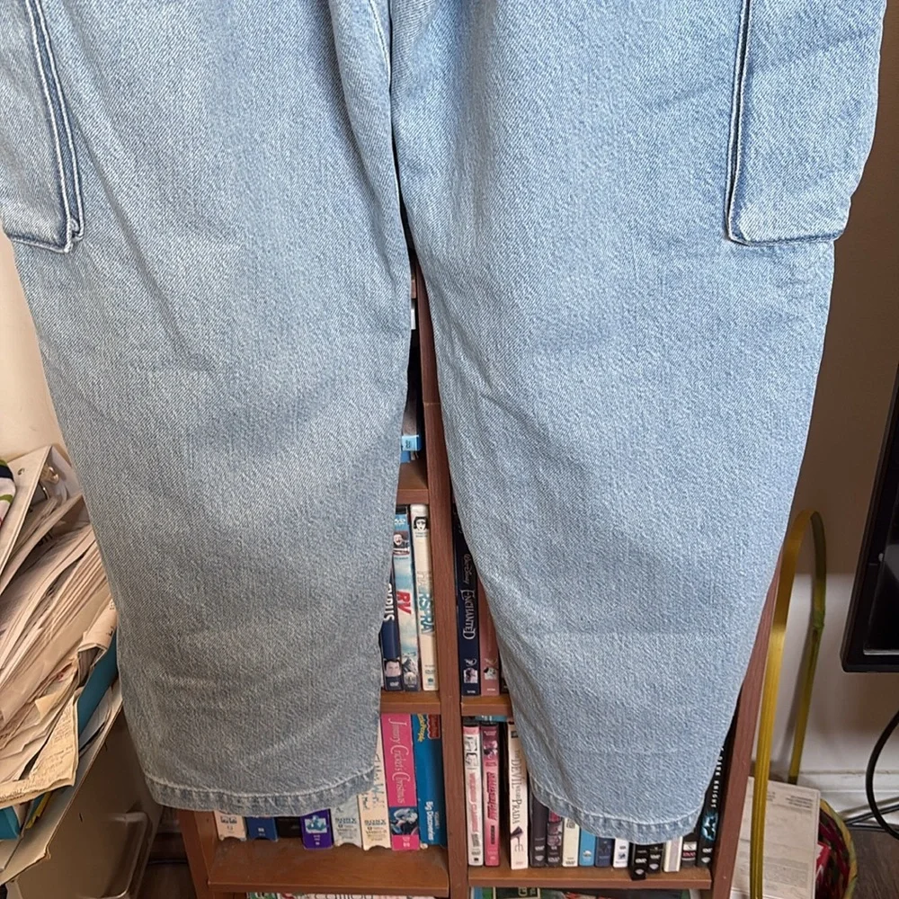 NWT Madewell Low-Slung Straight Cargo Light Wash Jeans Sz 30 - Picture 12 of 15
